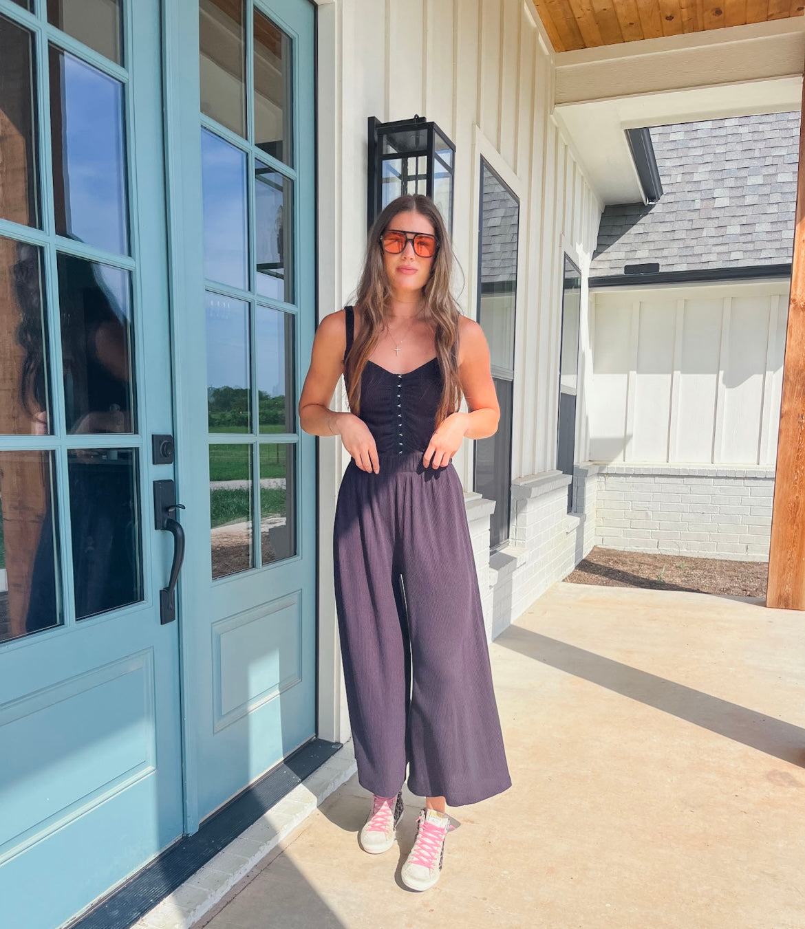 Sully Ruched Front Rib Tank