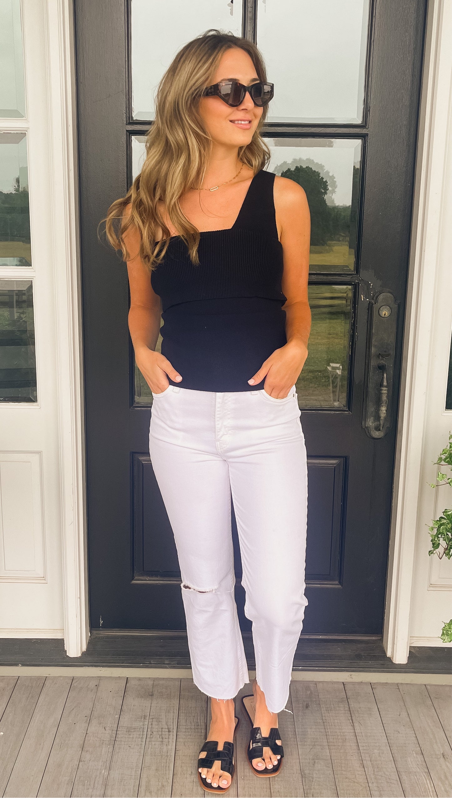 Sylvie Sleeveless Sweater Top