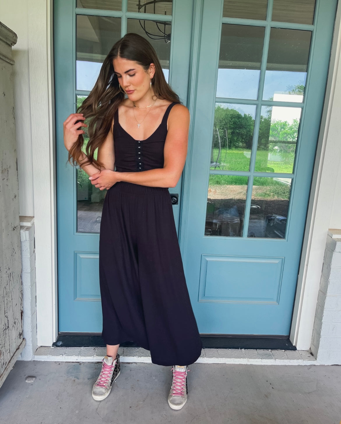 Sully Ruched Front Rib Tank