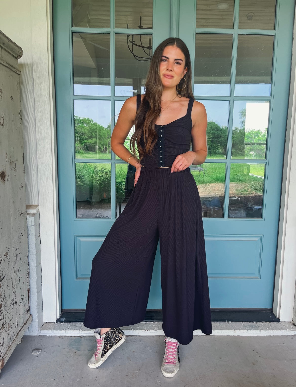 Sully Ruched Front Rib Tank