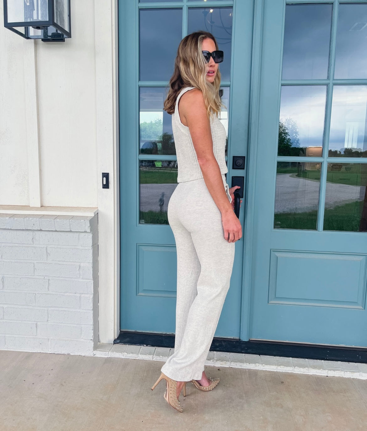 Joanna Rib Wide Leg Pant