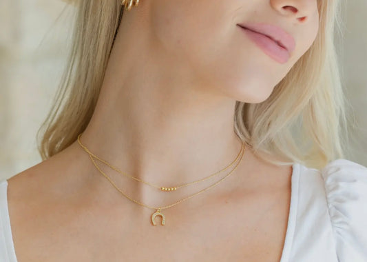 Layered horseshoe necklace