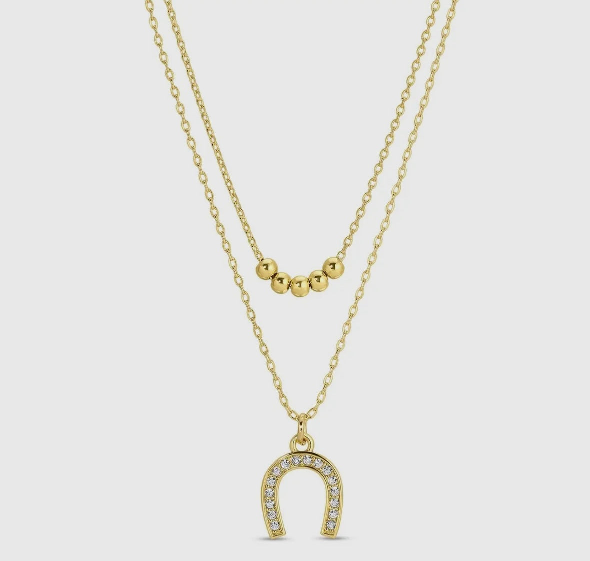 Layered horseshoe necklace