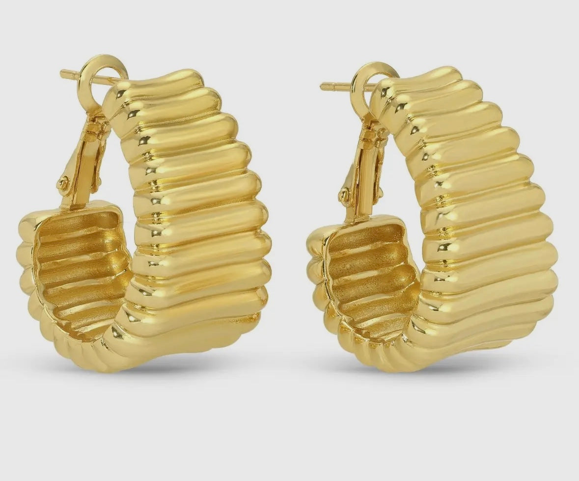 Ripple Bold Hoops