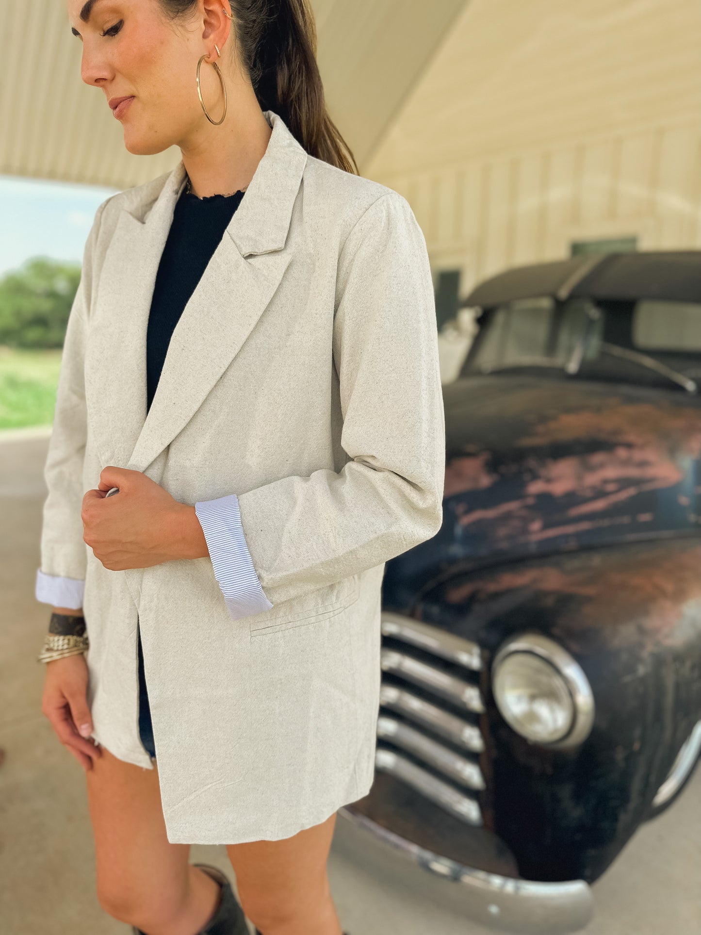 Blazer in Bleached Sand