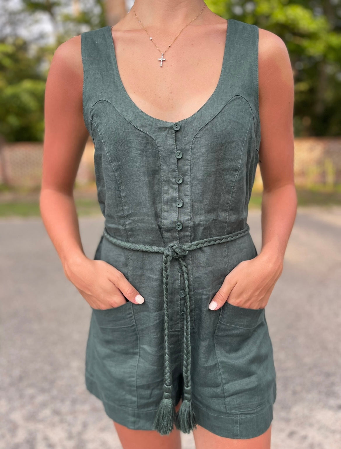 Priya Linen Romper