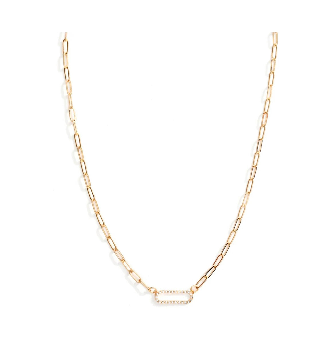 Delicate Link Paved Necklace