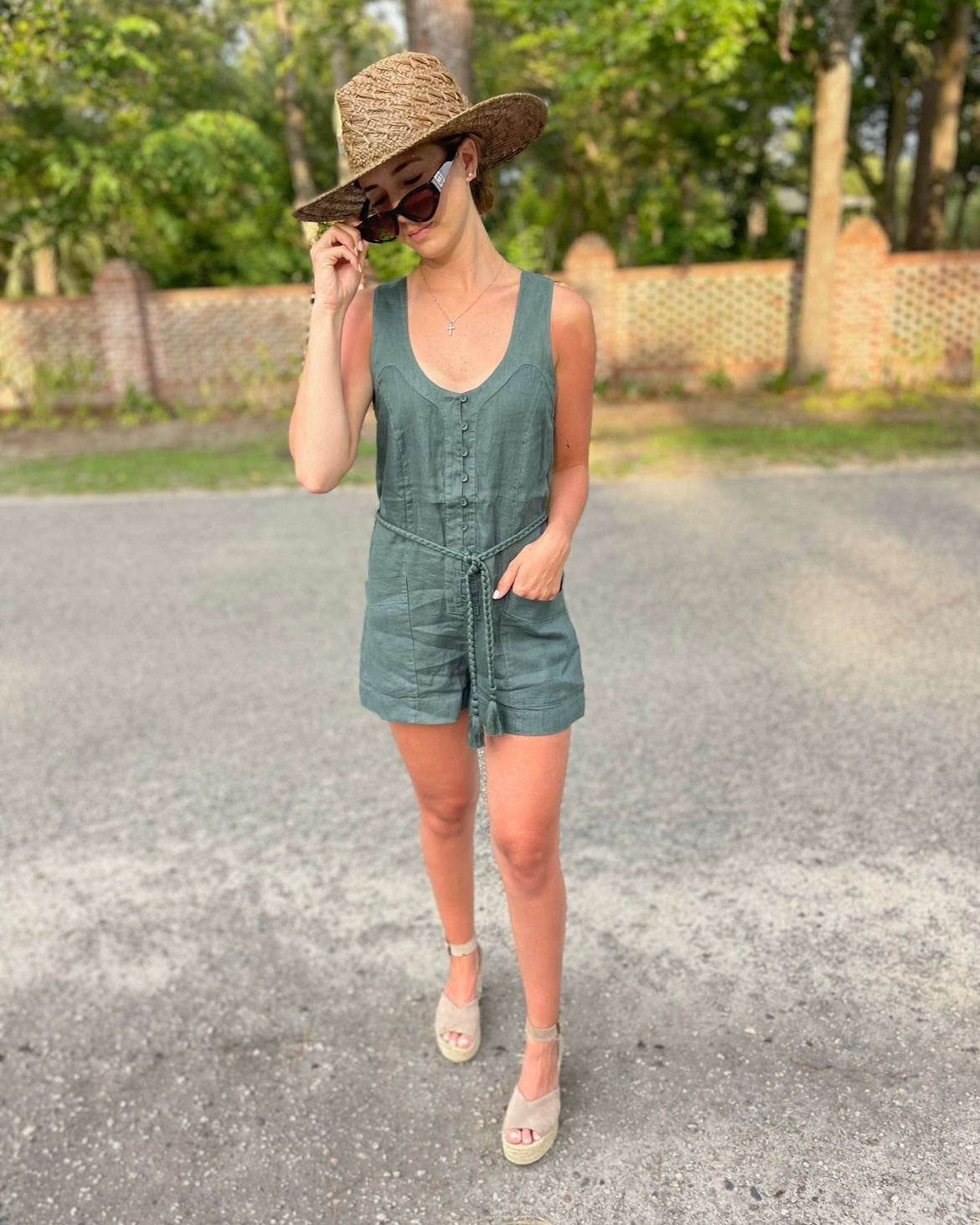 Priya Linen Romper