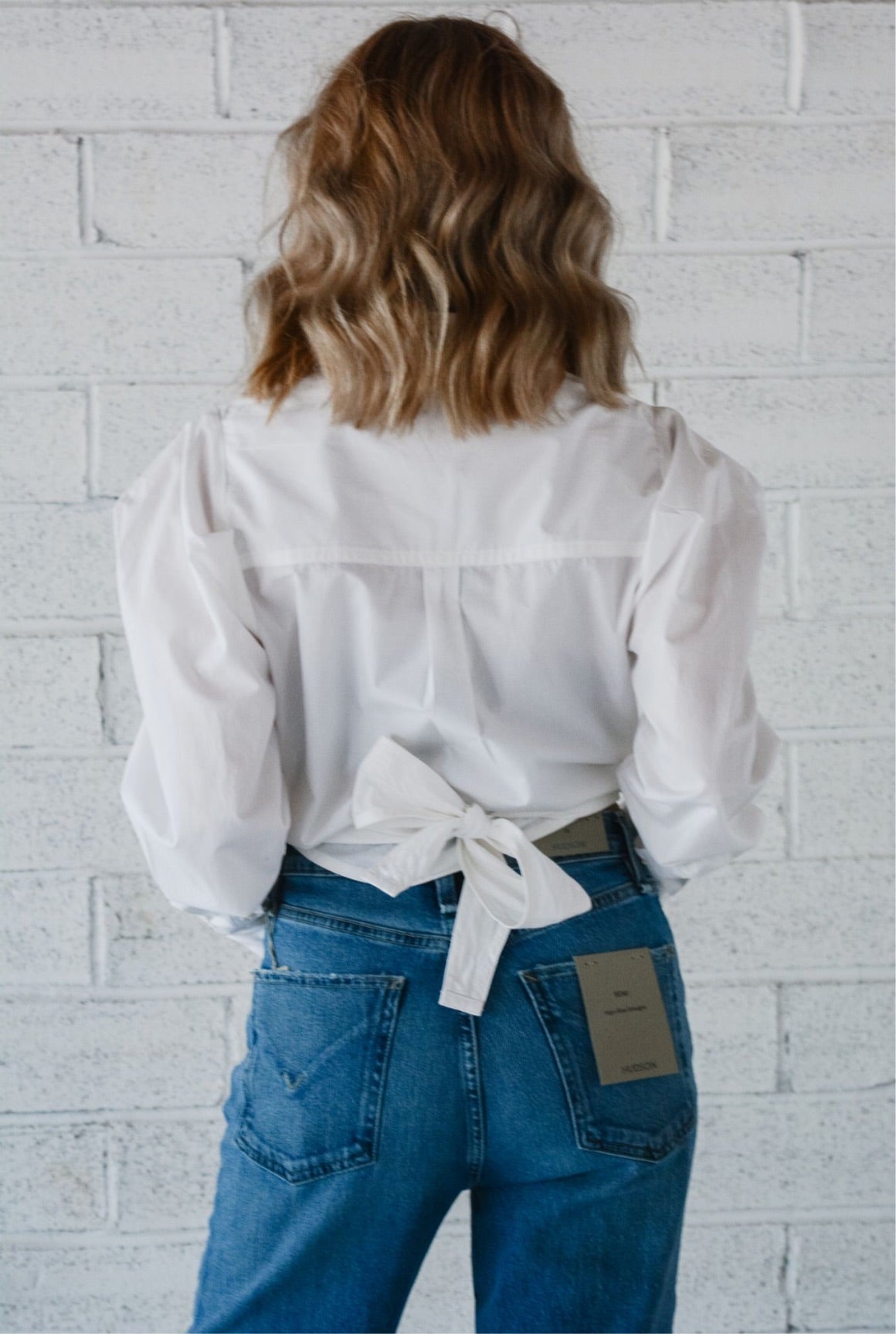 Wrap Poplin Button-Up Shirt