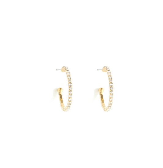 Small Rhinestone Hoop Earrings