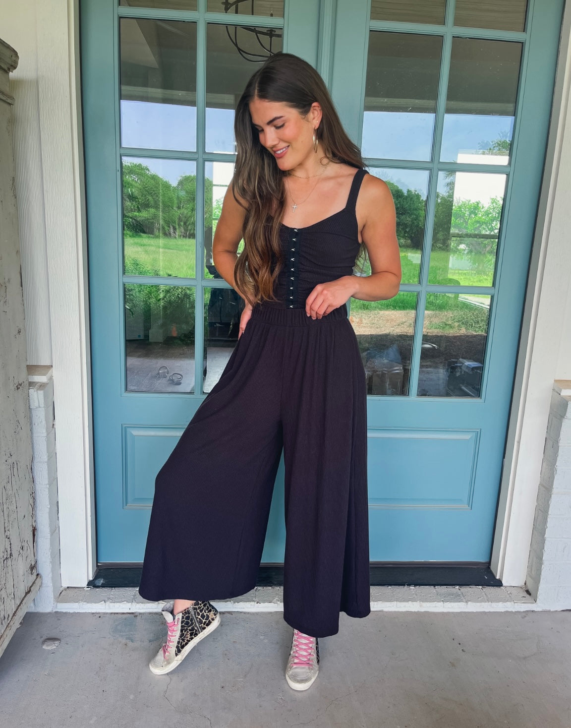 Sully Wide Leg Rib Pant