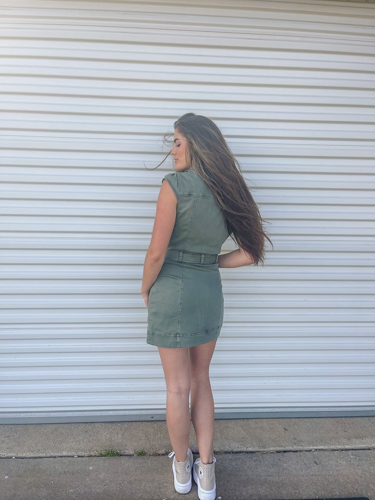 Jaxsyn Dress-Vintage Ivy Green