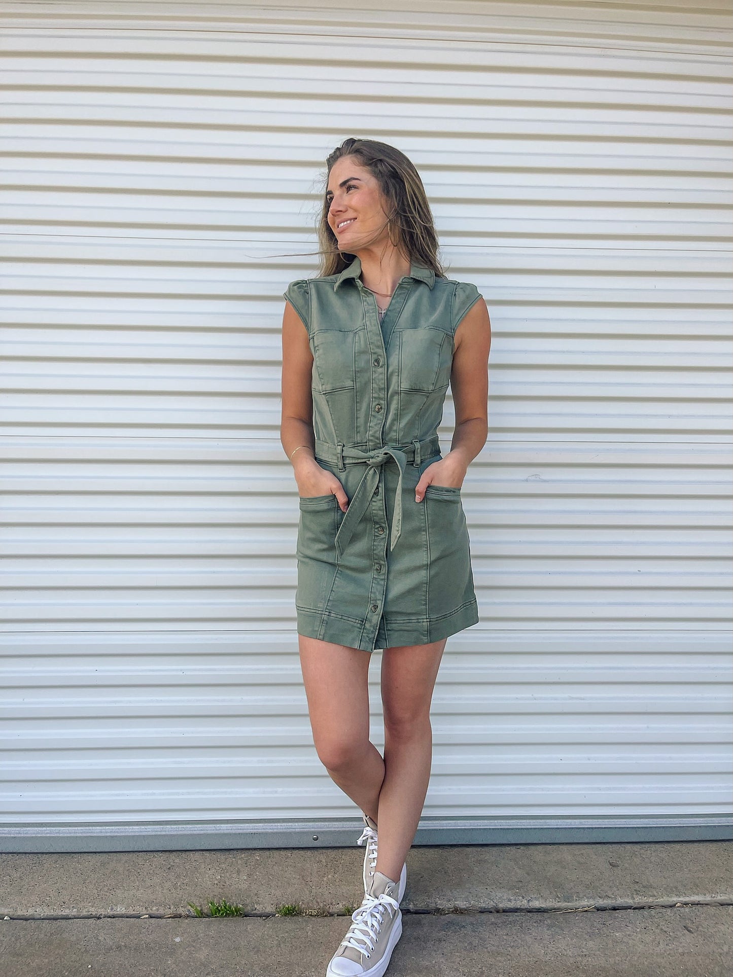 Jaxsyn Dress-Vintage Ivy Green